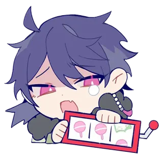 😭 bf305e8b anime, smutny, automat do gry, słodki, płaczący telegram sticker