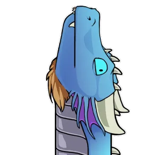 🌂 afe505c9 dragão, desenho animado, fantasia, criatura, azul, animal telegram sticker