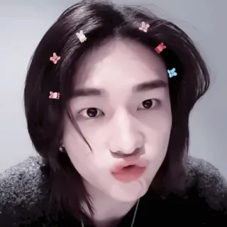 💗 dfa1d89f pessoa, rosto, retrato, coreano, asiático, penteado, cabelo, jovem telegram sticker