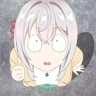 😮 7c66237a anime, cô gái, sốc, mắt to, ngạc nhiên telegram sticker