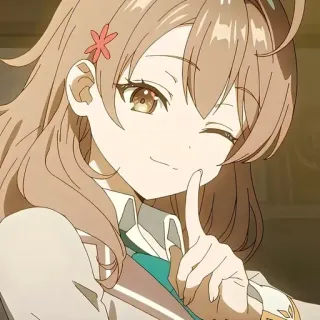 😉 84550714 Anime, Cô gái, Nháy mắt, Dễ thương, Hoạt hình telegram sticker