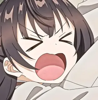 😫 ab0f4b0b Anime, Hét, Tức giận, Hoạt hình, Cô gái telegram sticker