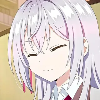 😫 fbf4e985 anime, cô gái, mỉm cười, dễ thương telegram sticker