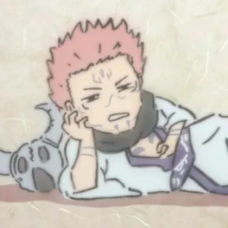 💢 0098c8c1 Sukuna Jujutsu Kaisen Anime, Manga, Sukuna, Jujutsu Kaisen, Vervloeking, Fictief personage telegram sticker