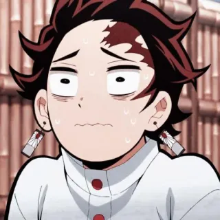 😖 2c31f6f5 Tanjiro Kamado Demon Slayer Anime, Demon Slayer, Manga, Tanjiro, Personage, bezorgd telegram sticker