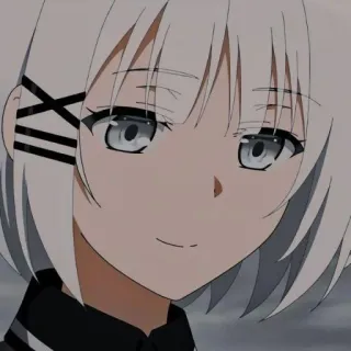 ✨ 42684cd3 Anime, Wit haar, Meisje, Cartoon telegram sticker