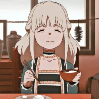💔 644544ea Anime, Meisje, Eten, Voedsel, Schattig, Japans telegram sticker