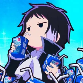 🌚 7e77714f 飲むチョコルート Anime, Drankje, Schattig, Cartoon, Pakje sap telegram sticker
