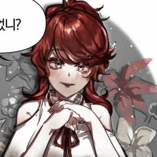 🧷 84eb9c7e 뭐했니? キャラクター, 漫画, 女性, アニメ telegram sticker