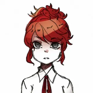 🧷 cc76d5d6 アニメ, 漫画, 赤毛, キャラクター, ポートレート telegram sticker