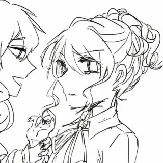 🧷 fff803e4 アニメ, スケッチ, 女性, キャラクター, イラスト, アート telegram sticker