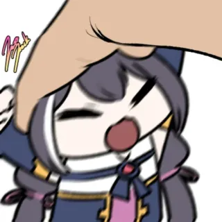 ❤️ a59311d6 动漫, 女孩, 卡通, 可爱, 手 telegram sticker