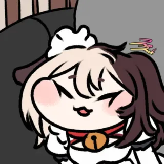 ❤️ fde2da40 动漫, 女仆, 可爱, 卡哇伊, 卡通, 狗 telegram sticker