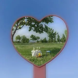 💚 9484822d picnic, cuore, campo, natura, amore, paesaggio telegram sticker
