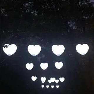 🤍 dc0e0b6f cuore, amore, luce, notte, romantico, illuminazione telegram sticker