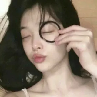 🥱 39b6bdfd mujer, retrato, pelo, chica, cara, belleza telegram sticker