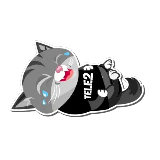 😹 bc1b5fb2 TELE2 猫, 哭, 贴纸, tele2 telegram sticker