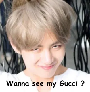🤨 75d7174c Wanna see my Gucci? K-pop, Gucci, celebridade, ídolo, moda, cantor telegram sticker