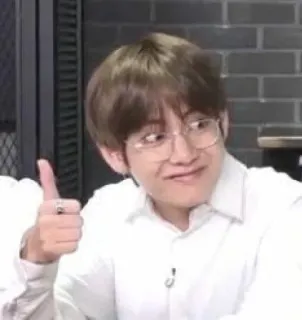 👍 7bbbaf78 pessoa, óculos, homem, polegar para cima, aprovação telegram sticker