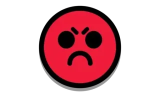 😡 1ed50a81 怒り, 絵文字, 顔, 赤, イライラ, 不満 whatsapp sticker