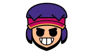 🇨🇳 688dcf0f Shelly Brawl Stars ビデオゲーム, ブロスタ, シェリー, キャラクター whatsapp sticker