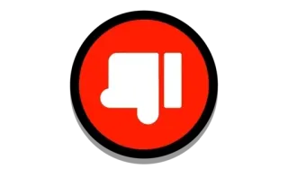 ❤️ 8576799f 低評価, 嫌い, ネガティブ, 赤, ジェスチャー whatsapp sticker