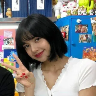 🍸 78c5e717 Lisa 女性, 韩国流行, 亚洲, 歌手, 和平 whatsapp sticker