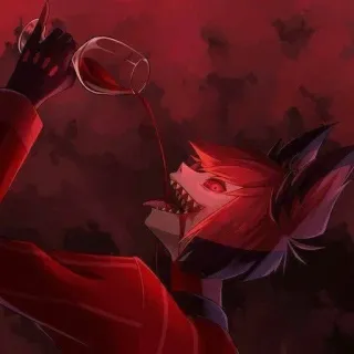 🌟 254e8fcf wolf, monster, zähne, rotwein, gore whatsapp sticker