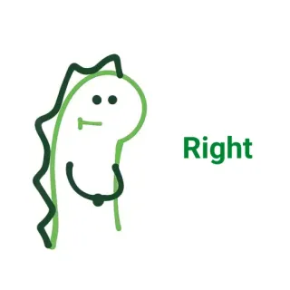 🐛 c4a812d8 Right dinosaure, dessin animé, vert, trait, mignon telegram sticker