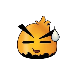 😅 aa9d225d Emoji, Ekspresi, Marah, Tetes keringat, Kartun, Oranye whatsapp sticker