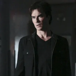 🖤 670241c4 Damon Salvatore The Vampire Diaries vampier, tv serie, bovennatuurlijk, acteur, donker telegram sticker
