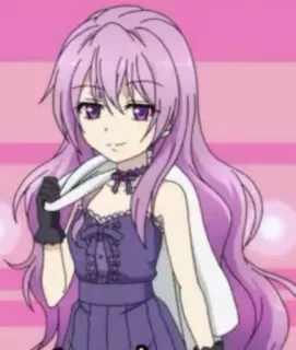 🤯 1d1e2ec0 anime, meisje, paars haar, schattig, cartoon, personage telegram sticker