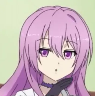 😤 56d48053 Anime, Meisje, paars haar, Manga, schattig, Cartoon telegram sticker