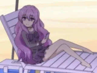 🤭 6b436789 Anime, Meisje, Cartoon, Ontspanning, Strandstoel telegram sticker