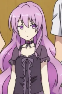 🐕 ee702c25 Anime, Meisje, paars haar, Cartoon, Personage telegram sticker