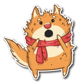 😮 78d26827 волк, лиса, мультфильм, животное, средний палец, оскорбительный, грубый, стикер telegram sticker