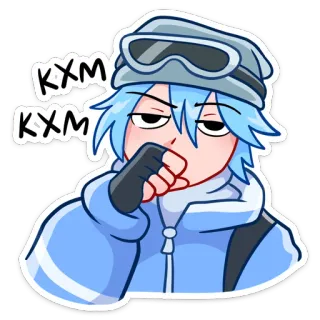 🤔 0af57f61 KXM
KXM anime, cartoon, gloves, ski goggles, jacket, winter, character telegram sticker