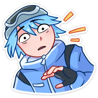 😳 536681d3 anime, cartoon, character, shocked, worried, disbelief telegram sticker