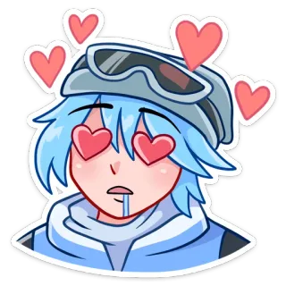 😍 aa35bbe4 anime, cartoon, hearts, love, cute, sticker telegram sticker