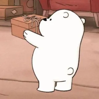❄️ 57f7598f Ice Bear We Bare Bears hoạt hình, gấu bắc cực, gấu băng, quà, hộp, dễ thương, We Bare Bears telegram sticker