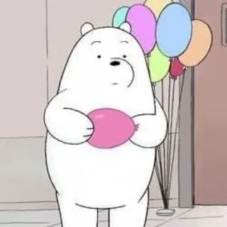 ❄️ eb7ca6ad Ice Bear We Bare Bears Phim hoạt hình, Gấu, Gấu trắng Bắc cực, Bóng bay, Dễ thương, We Bare Bears telegram sticker