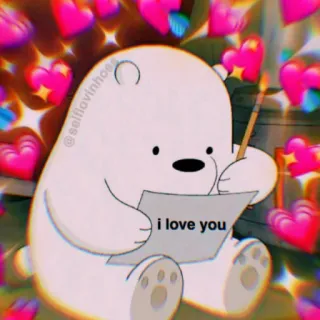❄️ 08c102e6 i love you Bär, Cartoon, Liebe, Herz, Süß telegram sticker