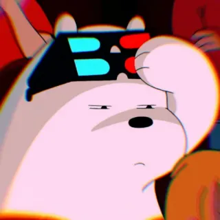 ❄️ 319eedb9 Ice Bear We Bare Bears Cartoon, Bär, Eisbär, We Bare Bears, animiert, lustig, süß telegram sticker