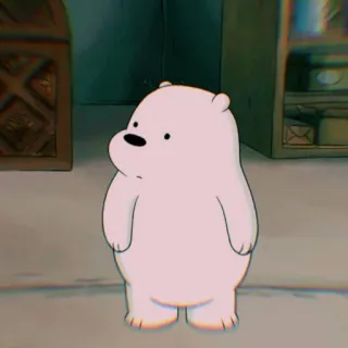 ❄️ a5ba4694 Ice Bear We Bare Bears Bär, Cartoon, Tier, niedlich, Eisbär, We Bare Bears, Animation telegram sticker