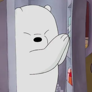🐻‍❄️ b8f6d641 Ice Bear We Bare Bears 만화, 아이스베어, 위 베어 베어스, 귀여운, 곰, 애니메이션 telegram sticker
