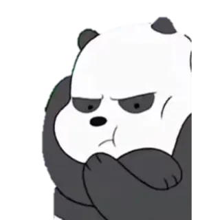 😠 19207481 Panda We Bare Bears panda, we bare bears, kreskówka, niedźwiedź, słodki, animowany telegram sticker