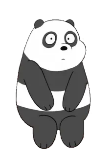 😶 2c4b3522 Panda We Bare Bears Panda, Niedźwiedź, Kreskówka, Zwierzę, Słodki telegram sticker