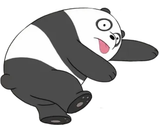 😛 3b5df42a Panda We Bare Bears Kreskówka, Panda, Zwierzę, Słodkie, We Bare Bears, Animacja telegram sticker