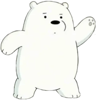 🖐 7d84386a Ice Bear We Bare Bears Ice Bear, We Bare Bears, niedźwiedź polarny, kreskówka, niedźwiedź telegram sticker