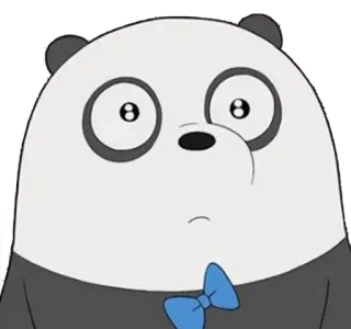 🥺 e160966d Panda We Bare Bears Panda, Niedźwiedź, Kreskówka, We Bare Bears, Uroczy, Zwierzę telegram sticker
